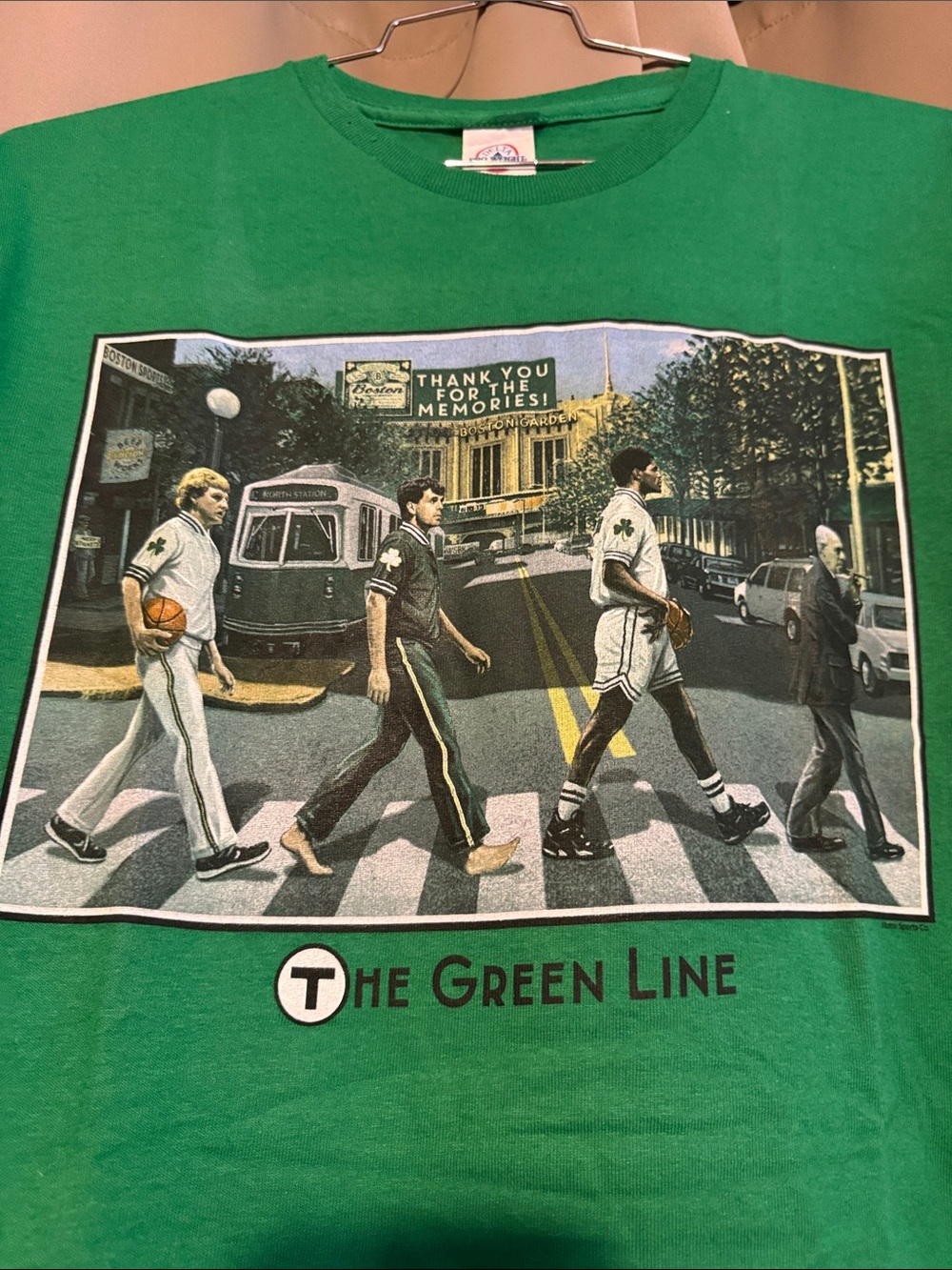 Boston Celtics legends Abbey Road parody “The green line” Larry Bird